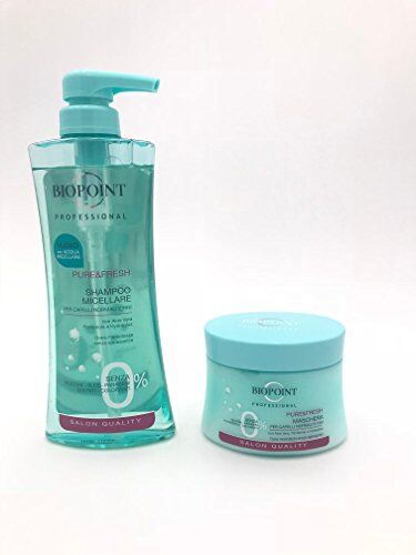 BIOPOINT KIT CAPELLI  PROFESSIONAL PURE & FRESH SHAMPOO 400ML + MASCHERA 250ML   SENZA SILICONI PARABENI SOLFATI E COLORANTI CON ACQUA MICELLARE NEW