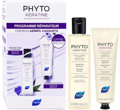 Phyto keratine Shampoo 250ml + Maschera 150ml per Capelli Rovinati