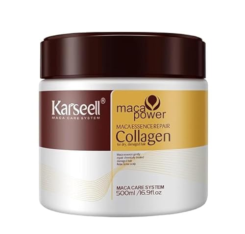 Generic Karseell Trattamento per capelli al collagene 500 ml, essenza di maschera per capelli al collagene all'olio di Argan per capelli secchi e danneggiati per il trattamento dei capelli (3)