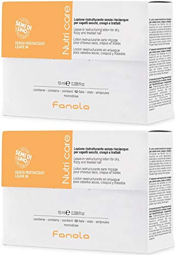 FANOLA Official Nutricare Leave-in Lozione Ristrutturante 10 ml x 12 pz (confezione da 2)