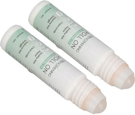 Generic Roll On Olio Essenziale Rinforzante per Capelli Portatile Nutriente 2 Pezzi Ricrescita della Barba 18 Ml Roll On Olio Essenziale per Capelli per Cuoio Capelluto per Cuoio