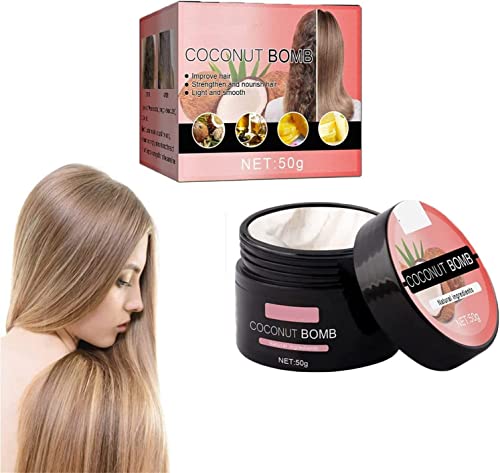 Generic Olio di cocco Formula Umidità Capelli Crema Capelli Profonda Cocco Capelli Maschera per Tutti I Capelli