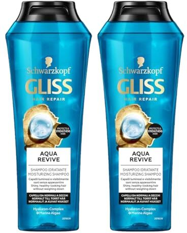 Generico GLISS HAIR REPAIR Shampoo Idratante Aqua Revive 250 ml 2 confezioni