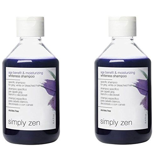 Simply age benefit & moisturizing whiteness shampoo DUO PACK 2 x 250 ml shampoo specifico per capelli grigi bianchi o decolorati 500ml PROMOZIONE SPEDIZIONE GRATUITA