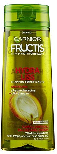 Garnier 6 X  Fructis Hydra Liss Shampoo Fortificante Capelli Crespi 250 ml