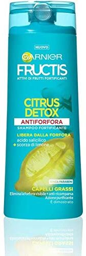 Garnier Shampoo Fructis Antiforfora Citrus Detox, Antiforfora e Antibatterico, 250 ml