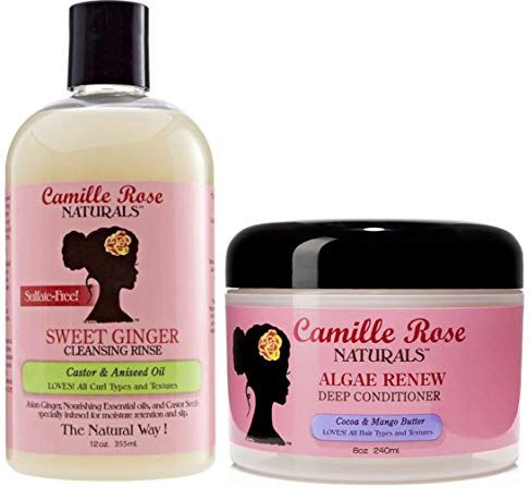 Generic Shampoo detergente allo zenzero dolce Camille Rose/Risciacquo 335ml con trattamento di condizionamento profondo alle alghe 240ml