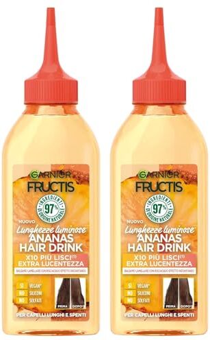 Generic Balsamo Lamellare, Ananas Hair Drink, con Risciacquo Effetto Istantaneo, Per Capelli Lunghi e Spenti, Extra Lucentezza e Lunghezze Luminose 200ml (2 Unità)