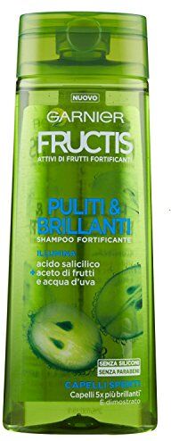 Garnier Fructis Puliti & Brillanti Shampoo per Capelli Spenti, 250 ml [confezione da 6]