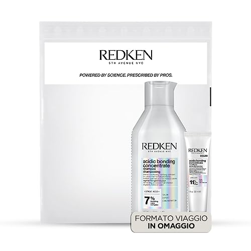 Redken Kit con Omaggio Shampoo 300 ml + Conditioner 30 ml, per Capelli danneggiati, Acidic Bonding Concentrate