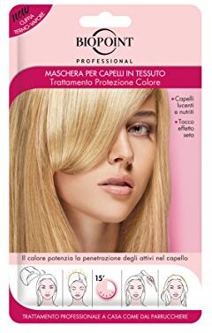 BIOPOINT Maschera in Tessuto Trattamento Protezione Colore 35 ml con Tecnologia Termo-Vapore Protegge e Prolunga l’Intensità del Colore dei Capelli Colorati e con Mesches