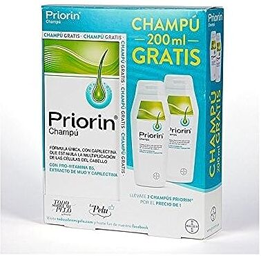 Bayer Pack: 2x Priorin Shampoo (200ml+200ml) for Hair Loss () by