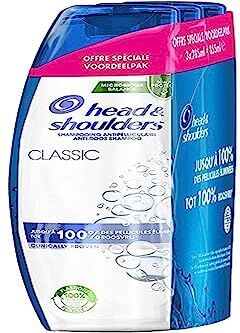 Head & Shoulders Shampoo Antiforfora Classic, Fino al 100% Della Forfora Eliminata, Clinicamente Provato, Testato Sotto Controllo Dermatologico, 3x285 ml