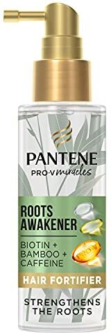 Pantene Roots Awakener Leave In Hair Thickener, Siero per la crescita dei capelli, Trattamento per la perdita dei capelli per donne, caffeina e biotina cuoio capelluto, 100 ml