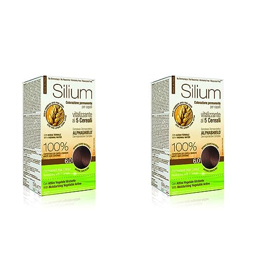 Silium Colorazione Permanente Per Capelli, Biondo Scuro Naturale 6.0-187 Gr (Confezione da 2)