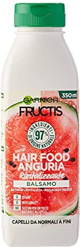 Garnier Fructis Hair Food Anguria Rivitalizzante, Balsamo per Capelli Fini, 97% di Ingredienti di Origine Naturale, Senza Siliconi