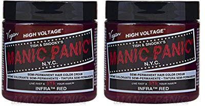 MANIC PANIC Infra Red Classic Creme, Vegan, Cruelty Free, Semi Permanent Hair Dye 2 x 118ml