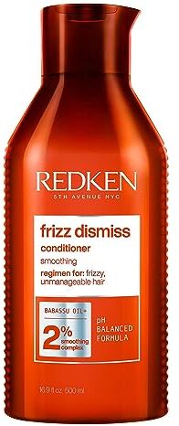 REDKEN Balsamo professionale Frizz Dismiss, Azione disciplinante per capelli crespi e ribelli, 300 ml