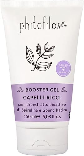 PHITOFILOS BOOSTER GEL CAPELLI RICCI CON SPIRULINA E KATIRA 150ML ECOBIO VEGANO 100% COSM168