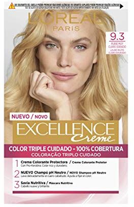 L'Oreal Tintura per Capelli, Excellence Creme, 200 gr, 9.3-Rubio Claro Claro Dorado