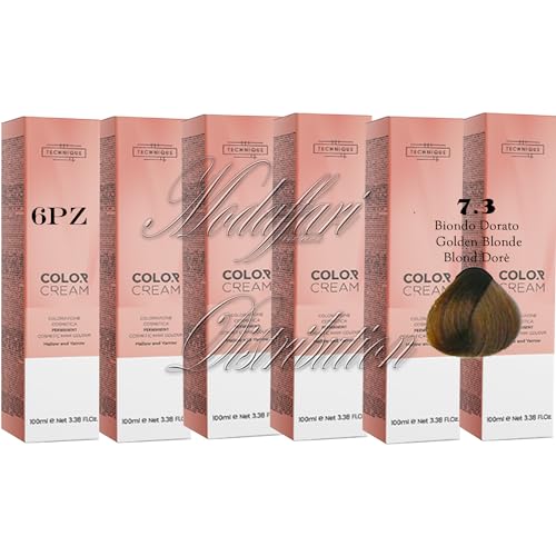 Generico TINTA PER CAPELLI COLOR CREAM 100ML 7.3 BIONDO DORATO TECHNIQUE 6pz