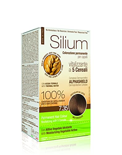 Silium Colorazione Permanente Per Capelli, Cioccolato Al Latte 7.35-187 Gr