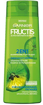 Garnier Fructis Shampoo Fortificante Forza & lucido 2 in 1, 250 ml [confezione da 4]