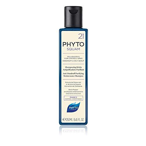 Phyto squam Shampoo Antiforfora Purificante, Ottimale per Forfora e Cuoio Capelluto Grasso 250 ml
