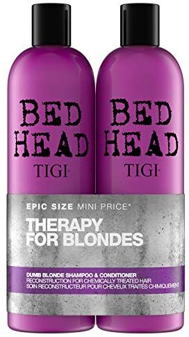 TIGI Bed Head by  Dumb Blonde Shampoo e Balsamo per Capelli Colorati e Biondi Naturali, 2x750 ml