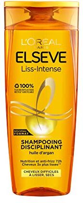 L'ORÉAL Paris Elseve Liss-Intense Shampoo Levigante Disciplinante Arricchito con Olio di Argan 1 Unità