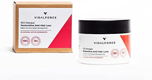 VIDALFORCE Maschera Anticaduta per Capelli Secchi e Danneggiati: Burro di Karité Detox Argan e Jojoba Naturale: Maschera Professionale per Parrucchieri : 200ml