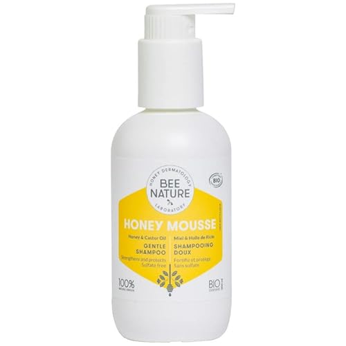 bee nature Shampoo al Miele Bio Antiforfora, Detergere, Riparare, Nutrire Adatto per Capelli Grassi Secco Ricci 200ml