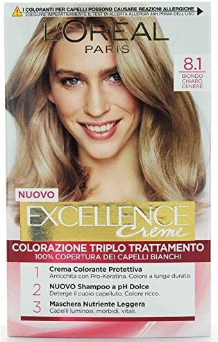 L'ORÉAL EXCELLENCE Crema Colorante Biondo Chiaro 8,1 40 Ml