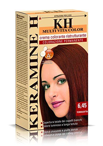 Keramine H Crema Colorante Ristrutturante Terracotta, 330 ml, 3 Confezioni da 110 ml