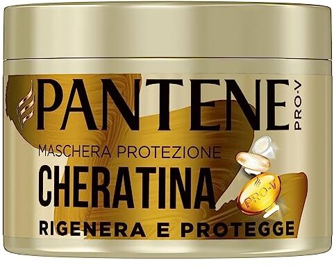 Pantene Pro-V Maschera capelli, Rigenera e Protegge Protezione Cheratina, Aiuta a Riparare i Danni da Styling in 1 Applicazione, 500ml