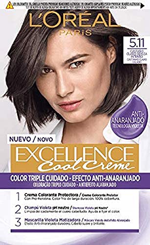 L'ORÉAL L´Oréal Paris Excellence Cool Creme Tinte Permanente Tono 5.11 Castaño Claro Ceniza Intenso