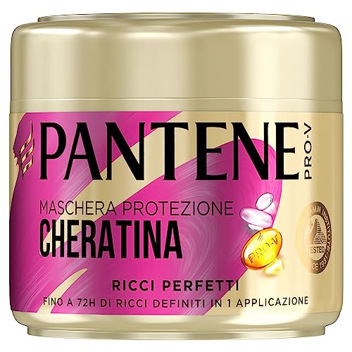 Pantene Pro-V Maschera Capelli, Protezione Cheratina, Ricci Perfetti, Fino A 72h Di Ricci Definiti In 1 Applicazione Per Ricci Crespi, Ribelli, 300 ml