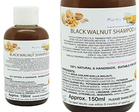 Funky Soap 1 Flacone Liquido Noce Nero Shampoo 100% Naturale Senza SLS 150ml