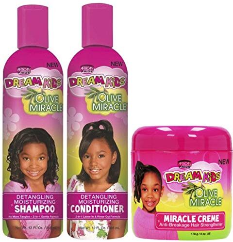 Generic African Pride Dream Kids Detangling Shampoo and Conditioner 355ml con crema miracolosa 170g