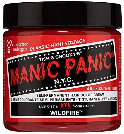 MANIC PANIC Wildfire Classic Creme, Vegan, Cruelty Free, Red Semi Permanent Hair Dye 118ml