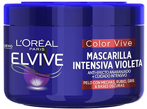 L'ORÉAL L’Oréal Paris Elvive Color Vive Mascarilla Intensiva Violeta Matizadora Para El Pelo Con Mechas, Decolorado Rubio O Gris Incluso En Bases Oscuras 250Ml