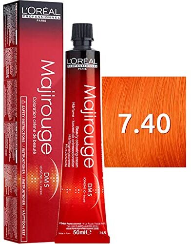 L'Oréal MAJIROUGE 7, 40 MITTELBLOND INTENSIVES KUPFER RUBILANE (50 ml), 7.40 mittelblond intensives kupfer