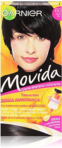 Garnier Movida, Crema Shampoo Colorante, 60 Nero Blu 1 Astuccio