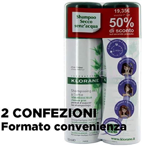 Klorane 2x  SHAMPOO SECCO ORTICA