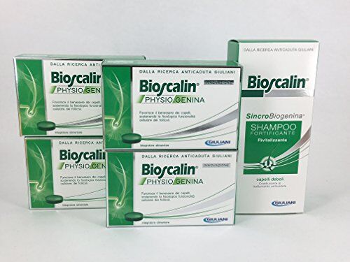 GIULIANI BIOSCALIN PHYSIOGENINA ANTICADUTA CAPELLI QUADRIPACK + SHAMPOO FORTIFICANTE OMAGGIO