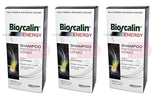 GIULIANI BUYFARMA PROMO PACK 3X Bioscalin Energy Shampoo Rinforzante Uomo da 200ml + OMAGGIO A SORPRESA