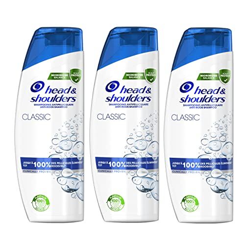 Head & Shoulders Shampoo Antiforfora Classic, Fino al 100% Forfora Eliminata, Clinicamente Provato, Testato Sotto Controllo Dermatologico, 3x500ml