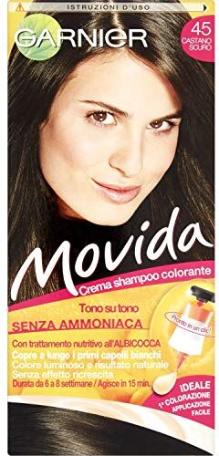 Garnier Movida Crema Shampoo Colorante, 45 Castano Scuro