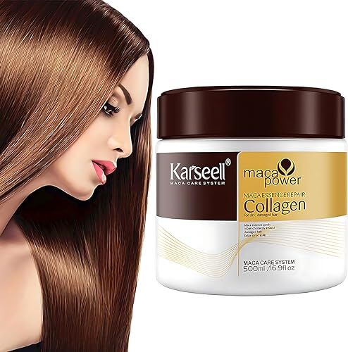 Generic Karseell Trattamento per capelli al collagene, 500ml Ha la funzione di idratare, nutrire e migliorare la morbidezza del rotolo di capelli dopo aver permesso