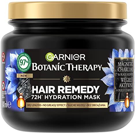 Garnier Botanic Therapy Carbone Attivo e Olio di cumino nero maschera per capelli 340 ml